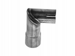 Патрубок угловой, переходной выхлопной трубы Ø 24/30 мм H 50/80 мм
